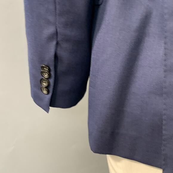 SARTORIO Size 44 Regular Navy Wool Notch Lapel Sport Coat - Picture 4 of 8